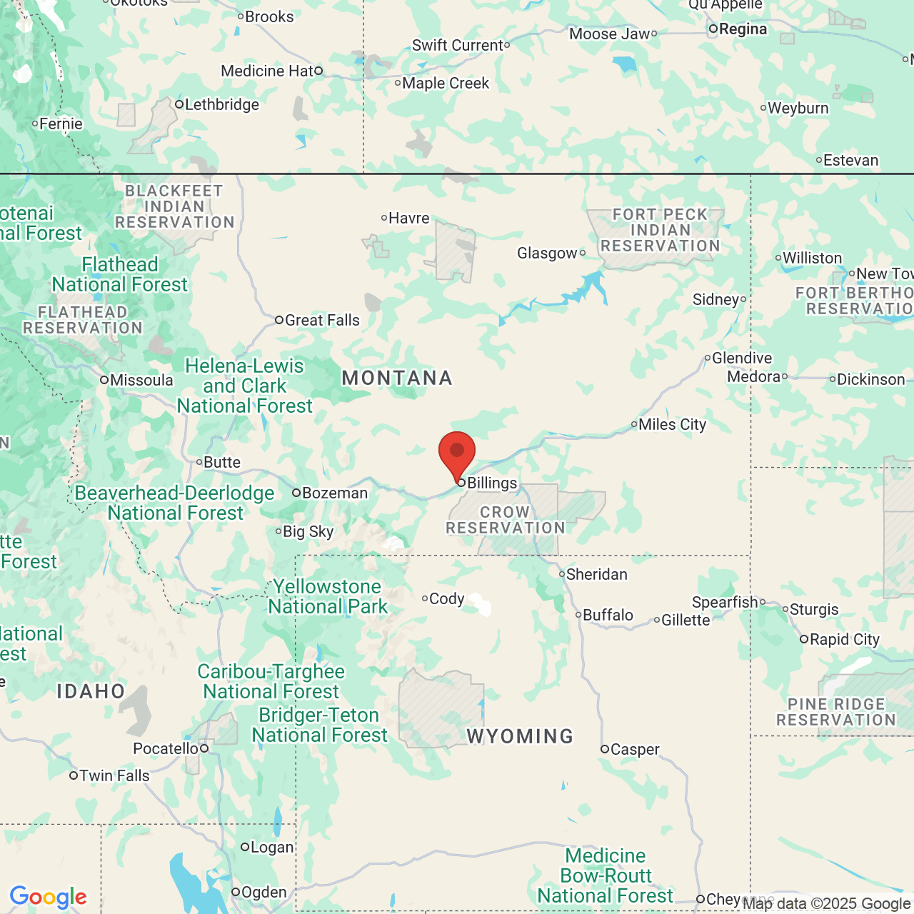 Google map image of our location in 2105 Central Ave Billings, MT